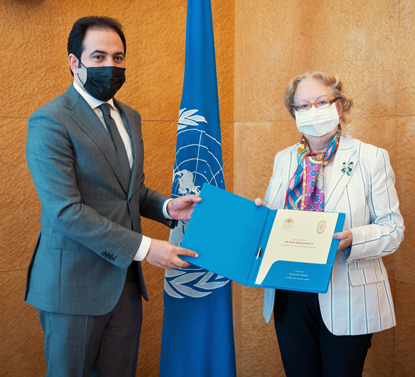 Higher Committee of Human Fraternity Secretary-General and United Nations at Geneva Director-General discuss potential collaboration in field of education