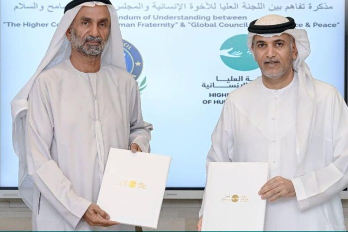 Memorandum of understanding between “The Higher Committe of Human Fraternity” & “Global Council for Tolerance and Peace”