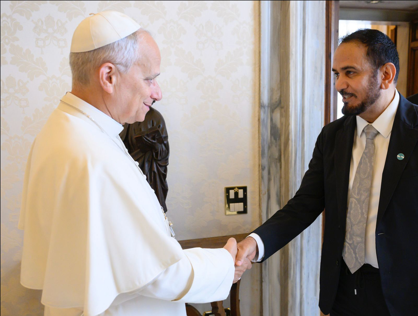 H.E. Ambassador Dr. Khalid Al Ghaith Met with His Holiness Pope Leo XIV to promote the values of the Abu Dhabi Document on Human Fraternity